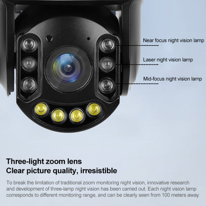 QX71 5MP Wireless WiFi Laser Spherical Camera Supports Two-way Voice&Mobile Monitoring(Black) by bashfashion