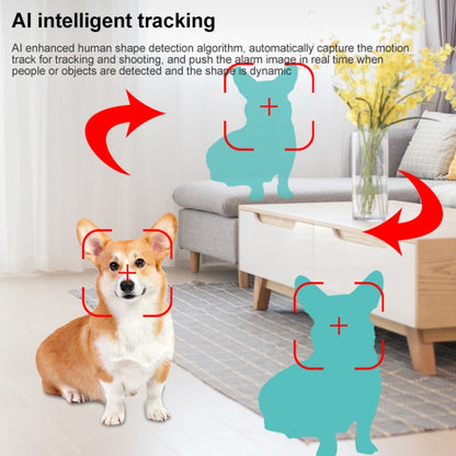 YT53 3MP Indoor HD Surveillance Wireless PTZ Camera, Specification:UK Plug by bashfashion