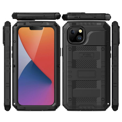 For iPhone 14 Plus RedPepper Wolf 360 Full Body Rugged Life Waterproof Phone Case(Black) by RedPepper