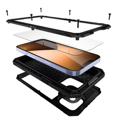 For iPhone 14 Pro RedPepper Wolf 360 Full Body Rugged Life Waterproof Phone Case(Black) by RedPepper