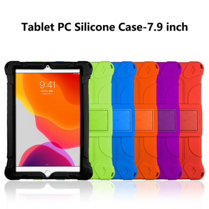 For iPad mini 5 / 4 All-inclusive Silicone Shockproof Tablet Case with Holder(Orange) by bashfashion
