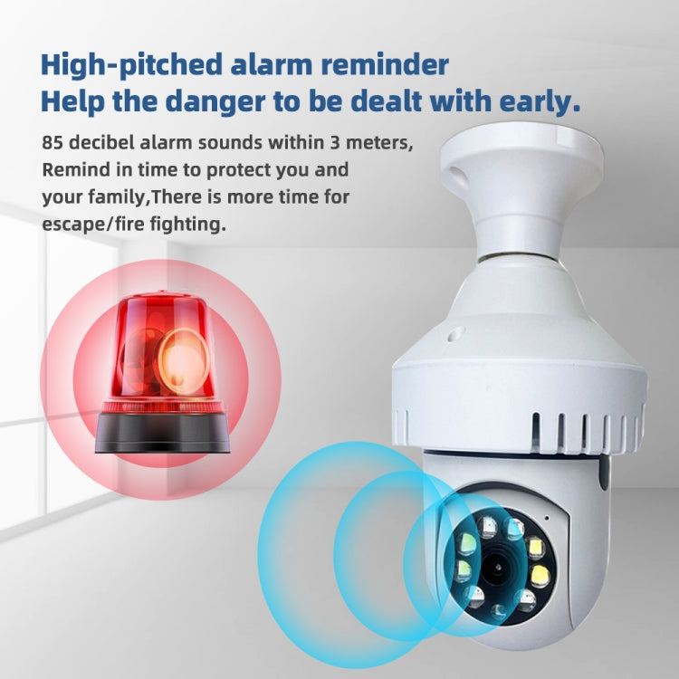 DP36 1080P Smoke Alarm Bulb WiFi Camera, Support IR Night Vision / Motion Detection / Two-way Voice by bashfashion