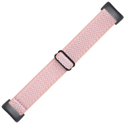 For Fitbit Charge 5 Buckle Wave Braided Nylon Watch Band(Pink) by bashfashion