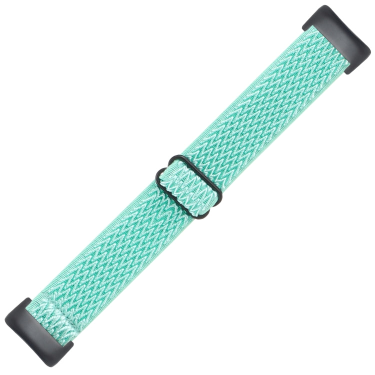 For Fitbit Charge 5 Buckle Wave Braided Nylon Watch Band(Teal) by bashfashion