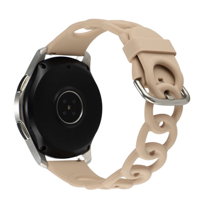 22mm Donut Hollow Silicone Watch Band(Apricot) by bashfashion