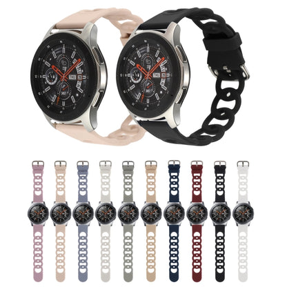 22mm Donut Hollow Silicone Watch Band(Apricot) by bashfashion