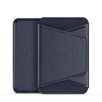 DUX DUCIS Universal Magnetic PU Leathe Card Bag With Holder(Blue) by DUX DUCIS