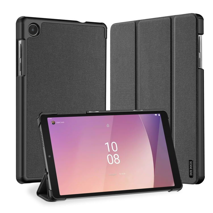 For Lenovo Tab M8 4th Gen DUX DUCIS Domo Series Magnetic Flip Leather Tablet Case(Black) by DUX DUCIS