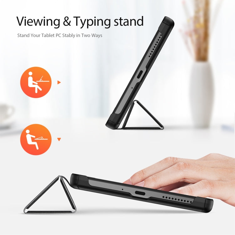 For Lenovo Tab M8 4th Gen DUX DUCIS Domo Series Magnetic Flip Leather Tablet Case(Black) by DUX DUCIS