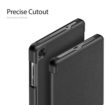 For Lenovo Tab M8 4th Gen DUX DUCIS Domo Series Magnetic Flip Leather Tablet Case(Black) by DUX DUCIS