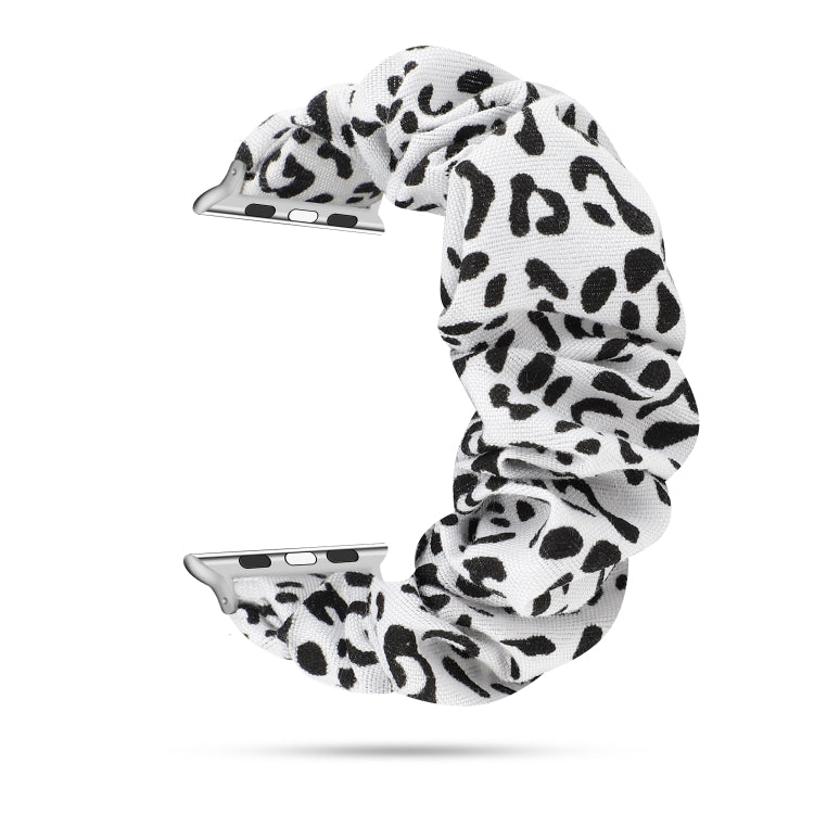 For Apple Watch Series 7 41mm / 6 & SE & 5 & 4 40mm / 3 & 2 & 1 38mm Cloth + Stainless Steel Hair Ring Watch Band(Spot) by bashfashion