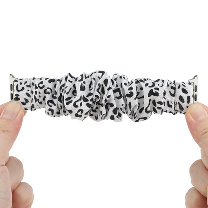 For Apple Watch Series 7 41mm / 6 & SE & 5 & 4 40mm / 3 & 2 & 1 38mm Cloth + Stainless Steel Hair Ring Watch Band(Spot) by bashfashion