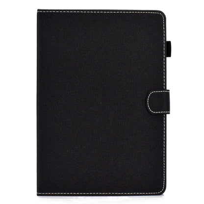 For Galaxy Tab A 10.1(2019) T510 Solid Color Tablet PC Universal Magnetic Horizontal Flip Leather Case with Card Slots & Holder(Black) by bashfashion