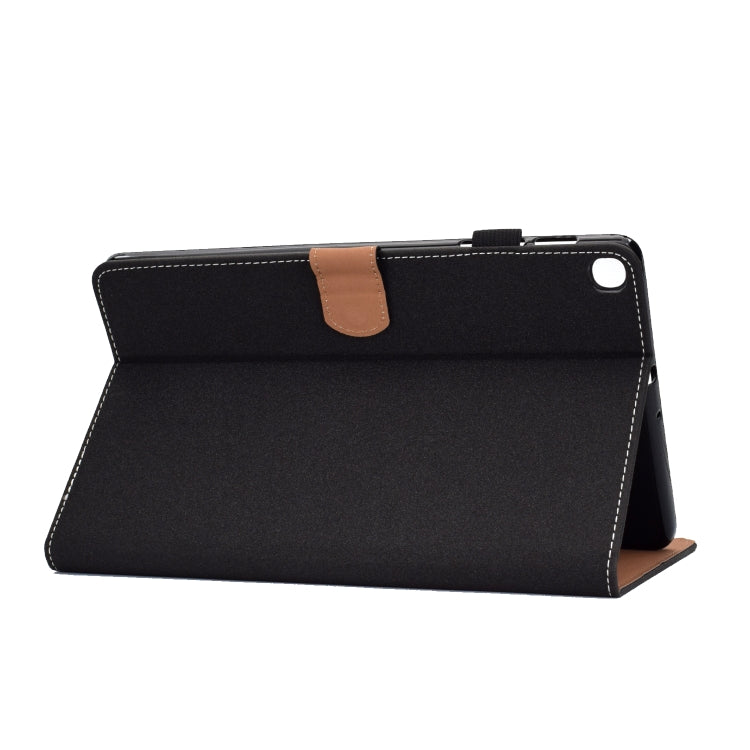 For Galaxy Tab A 10.1(2019) T510 Solid Color Tablet PC Universal Magnetic Horizontal Flip Leather Case with Card Slots & Holder(Black) by bashfashion