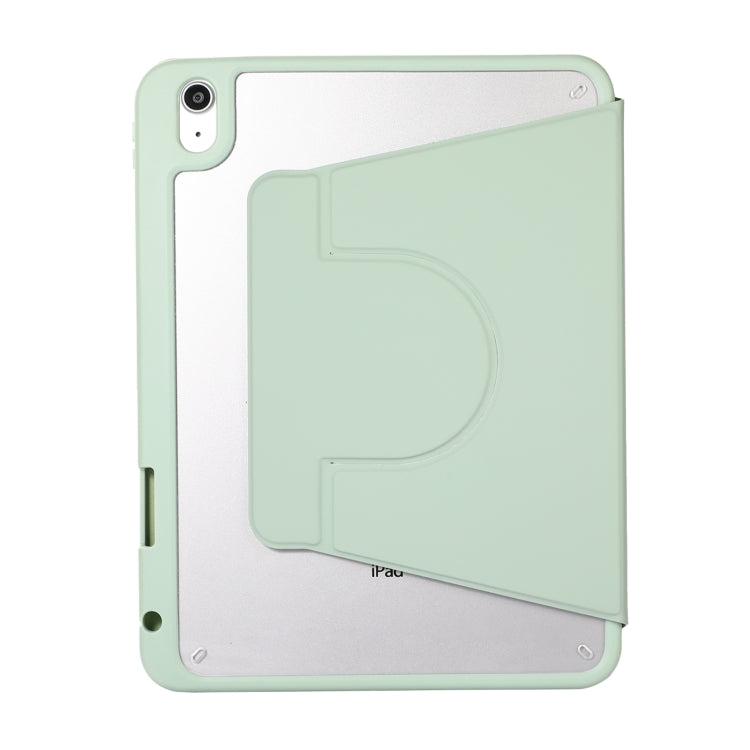 2 in 1 Acrylic Split Rotating Leather Tablet Case For iPad 10.2 2021 / 2020 / 2019(Matcha Green) by bashfashion