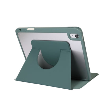 2 in 1 Acrylic Split Rotating Leather Tablet Case For iPad 10.2 2021 / 2020 / 2019(Matcha Green) by bashfashion