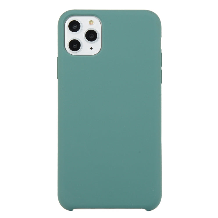 For iPhone 11 Pro Solid Color Solid Silicone Shockproof Case (Pine Needle Green) by bashfashion