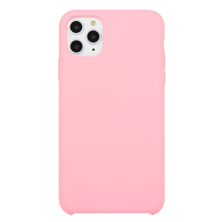 For iPhone 11 Pro Solid Color Solid Silicone Shockproof Case(Rose Pink) by bashfashion