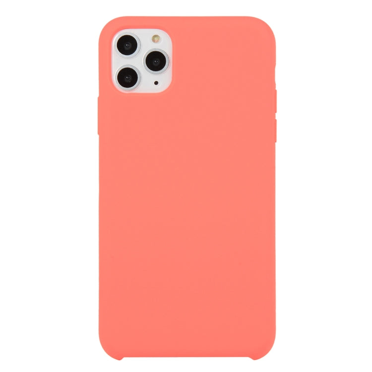 For iPhone 11 Pro Max Solid Color Solid Silicone Shockproof Case(Peach Red) by bashfashion