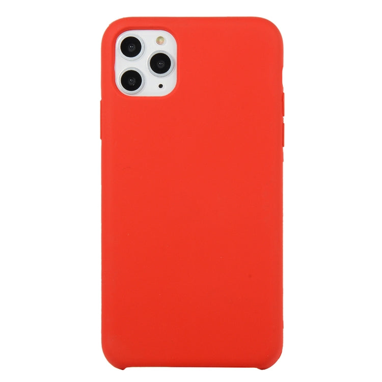 For iPhone 11 Pro Max Solid Color Solid Silicone Shockproof Case(China Red) by bashfashion