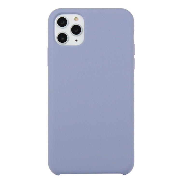 For iPhone 11 Pro Max Solid Color Solid Silicone Shockproof Case (Lavender Gray) by bashfashion