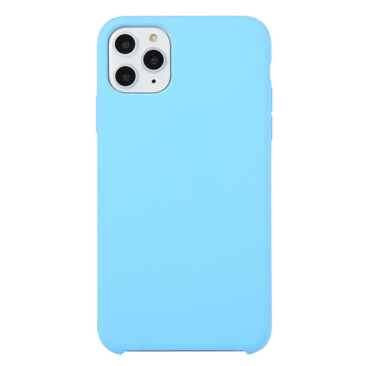 For iPhone 11 Pro Max Solid Color Solid Silicone Shockproof Case (Chrysanthemum Blue) by bashfashion