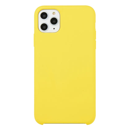 For iPhone 11 Pro Max Solid Color Solid Silicone Shockproof Case (Light Yellow) by bashfashion
