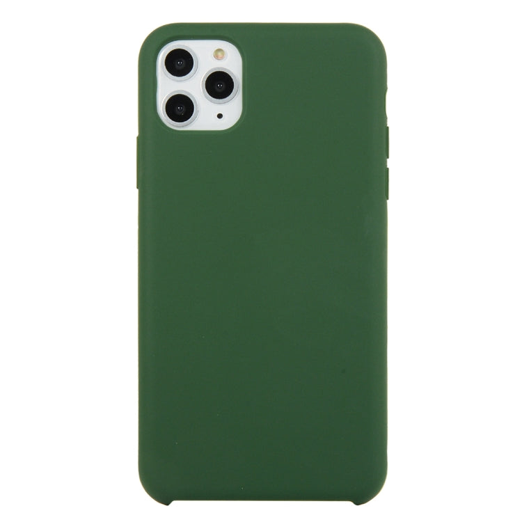 For iPhone 11 Pro Max Solid Color Solid Silicone Shockproof Case (Forest Green) by bashfashion