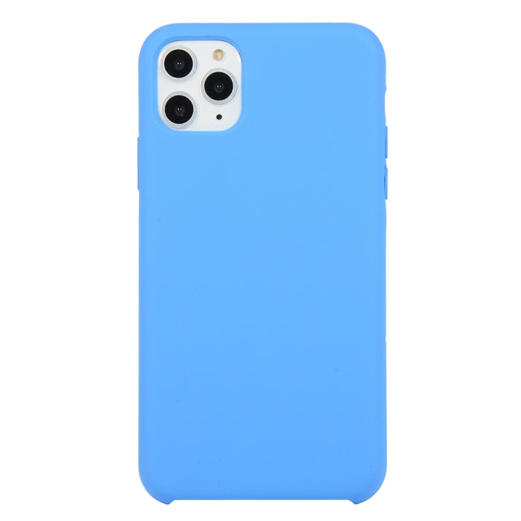 For iPhone 11 Pro Max Solid Color Solid Silicone Shockproof Case(Deep Blue) by bashfashion