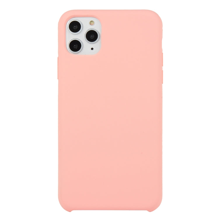 For iPhone 11 Pro Max Solid Color Solid Silicone Shockproof Case(Pink) by bashfashion