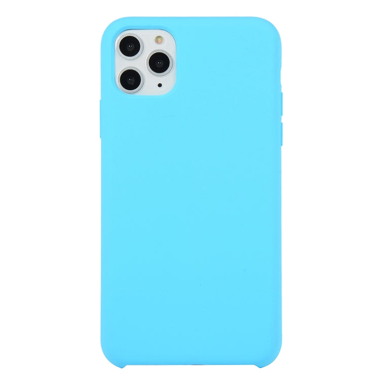 For iPhone 11 Pro Max Solid Color Solid Silicone Shockproof Case(Sky Blue) by bashfashion