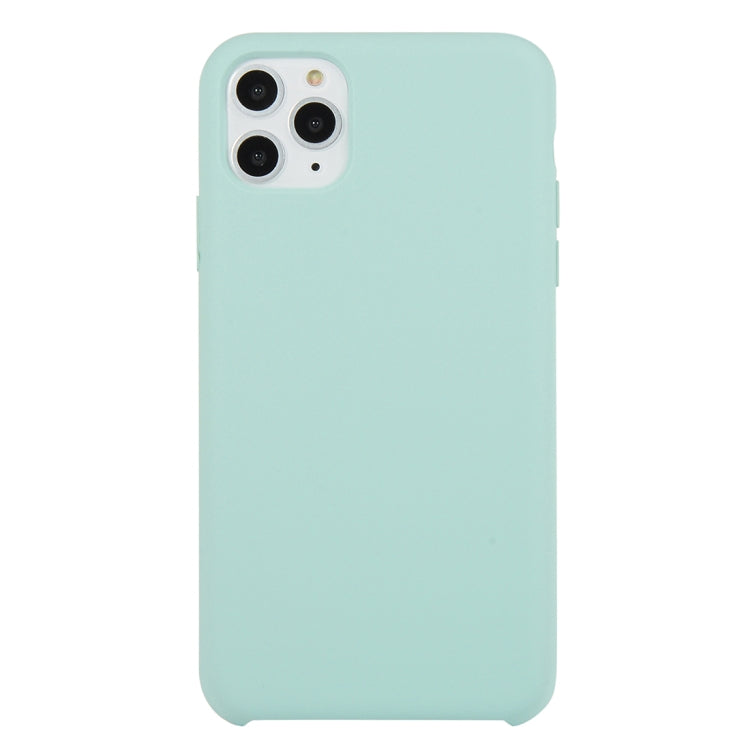 For iPhone 11 Pro Max Solid Color Solid Silicone Shockproof Case(Emerald Green) by bashfashion