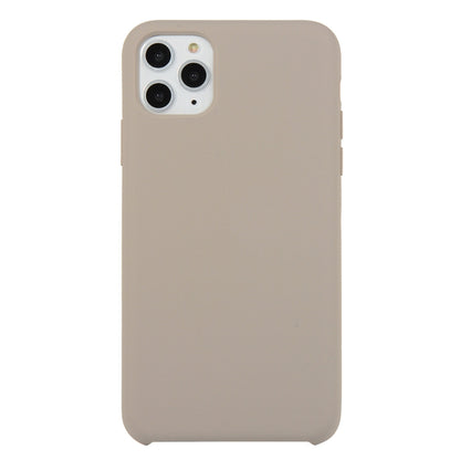 For iPhone 11 Pro Max Solid Color Solid Silicone Shockproof Case(Pebble) by bashfashion
