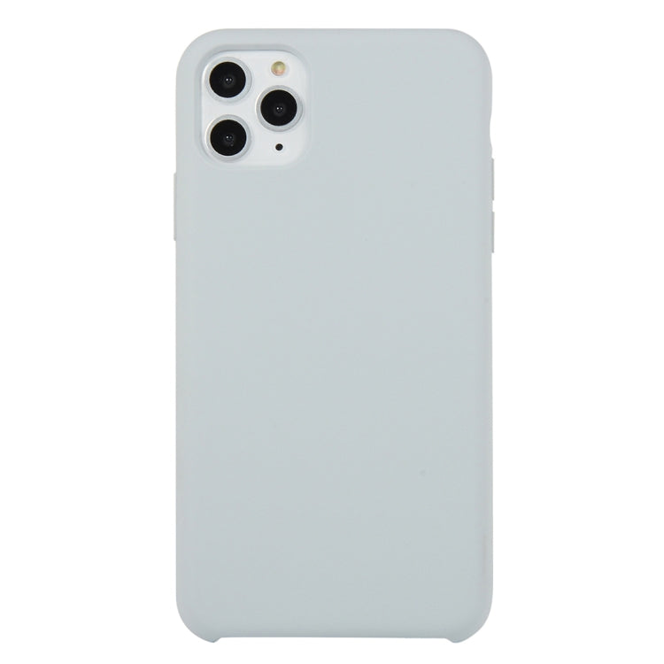 For iPhone 11 Pro Max Solid Color Solid Silicone Shockproof Case(Blue Gray) by bashfashion
