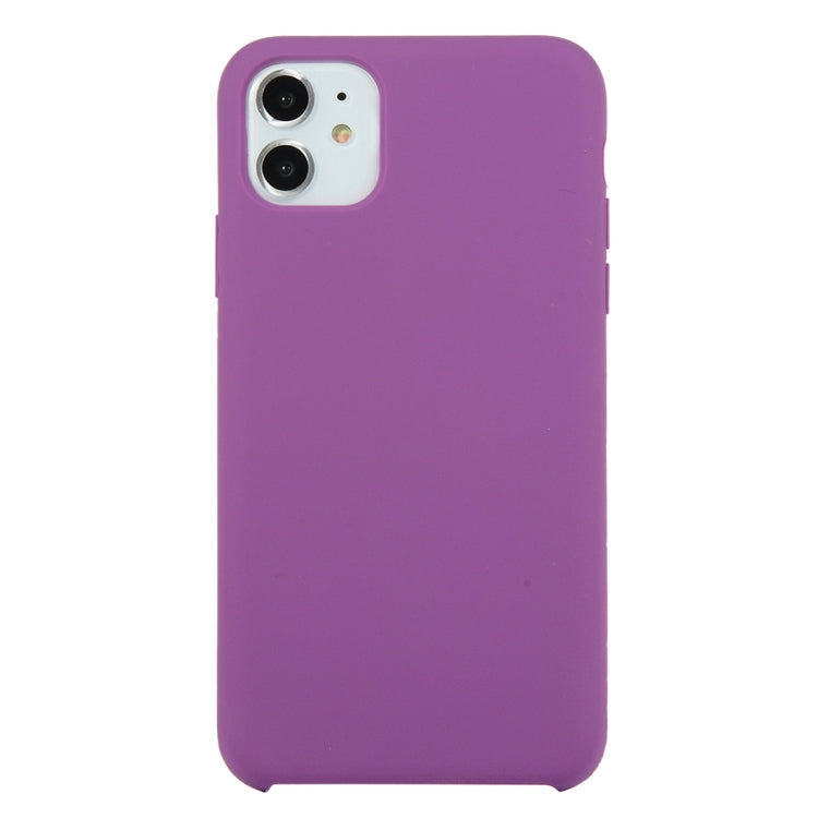 For iPhone 11 Solid Color Solid Silicone Shockproof Case(Purple) by bashfashion