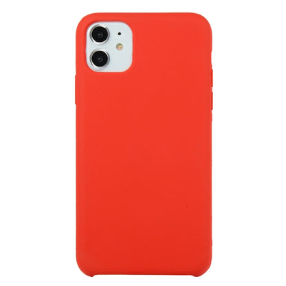 For iPhone 11 Solid Color Solid Silicone Shockproof Case(China Red) by bashfashion