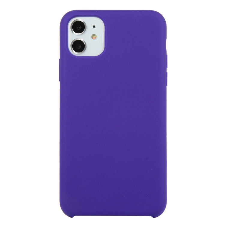 For iPhone 11 Solid Color Solid Silicone Shockproof Case(Deep Purple) by bashfashion