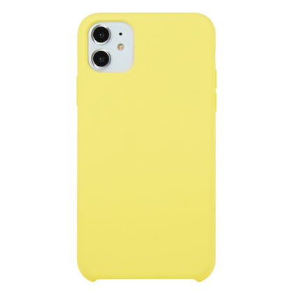 For iPhone 11 Solid Color Solid Silicone Shockproof Case(Shiny Yellow) by bashfashion