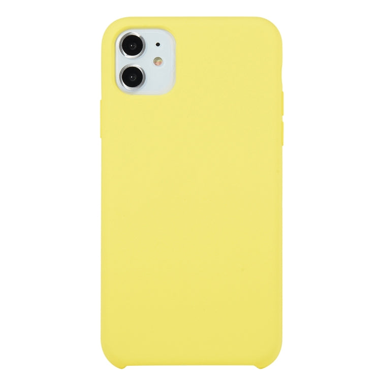 For iPhone 11 Solid Color Solid Silicone Shockproof Case(Shiny Yellow) by bashfashion
