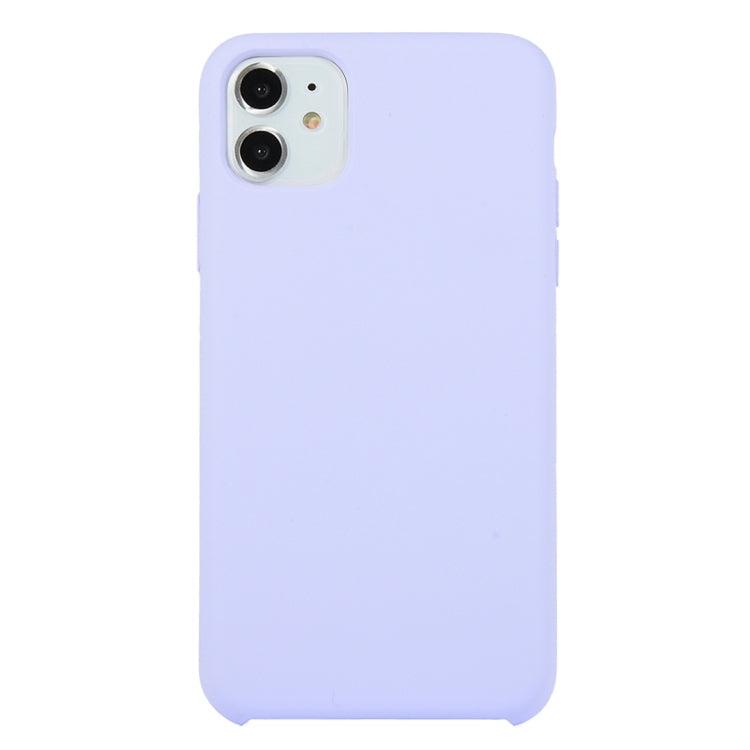 For iPhone 11 Solid Color Solid Silicone Shockproof Case (Light Purple) by bashfashion