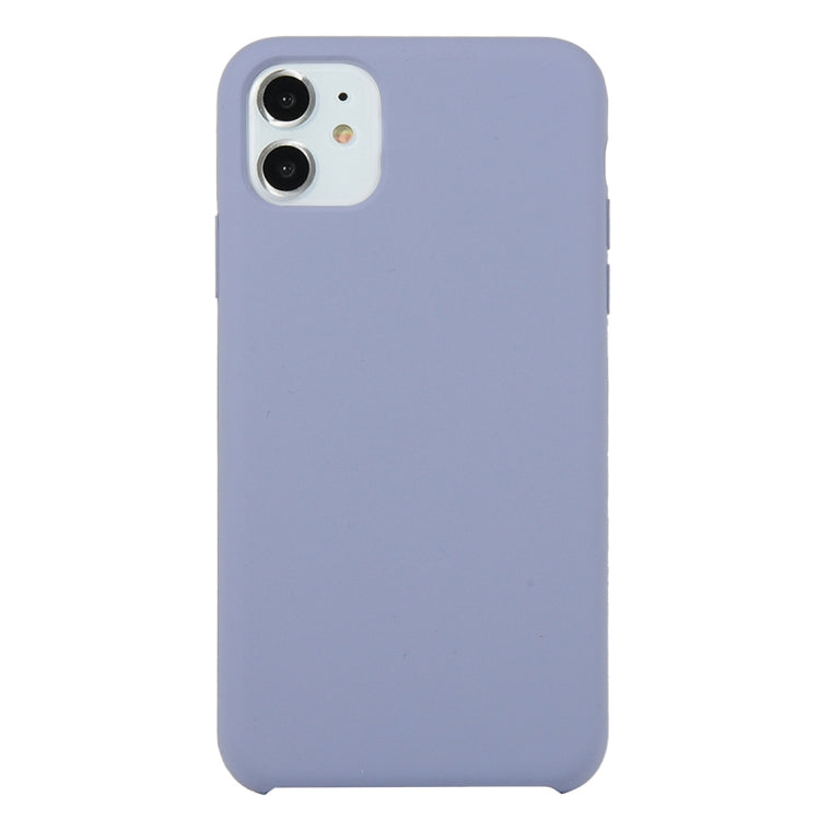 For iPhone 11 Solid Color Solid Silicone Shockproof Case (Lavender Gray) by bashfashion