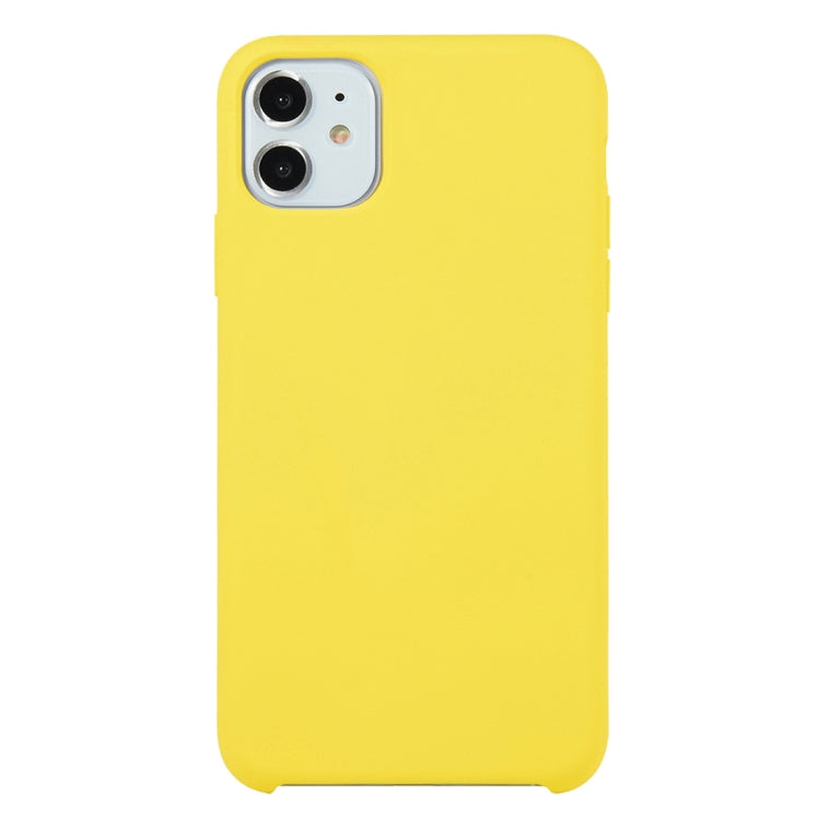For iPhone 11 Solid Color Solid Silicone Shockproof Case (Light Yellow) by bashfashion