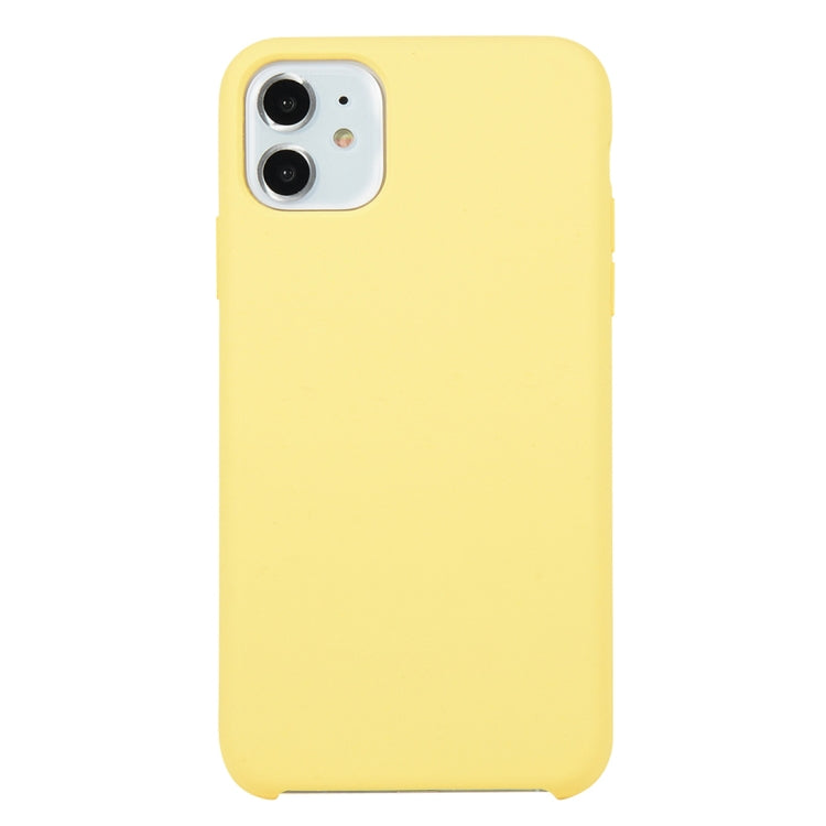For iPhone 11 Solid Color Solid Silicone Shockproof Case(Yellow) by bashfashion