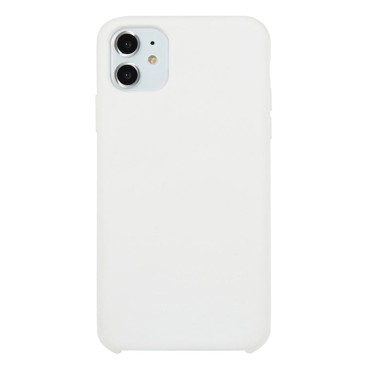 For iPhone 11 Solid Color Solid Silicone Shockproof Case(White) by bashfashion