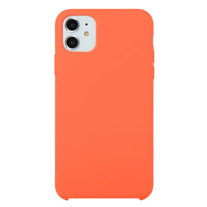 For iPhone 11 Solid Color Solid Silicone Shockproof Case(Orange) by bashfashion
