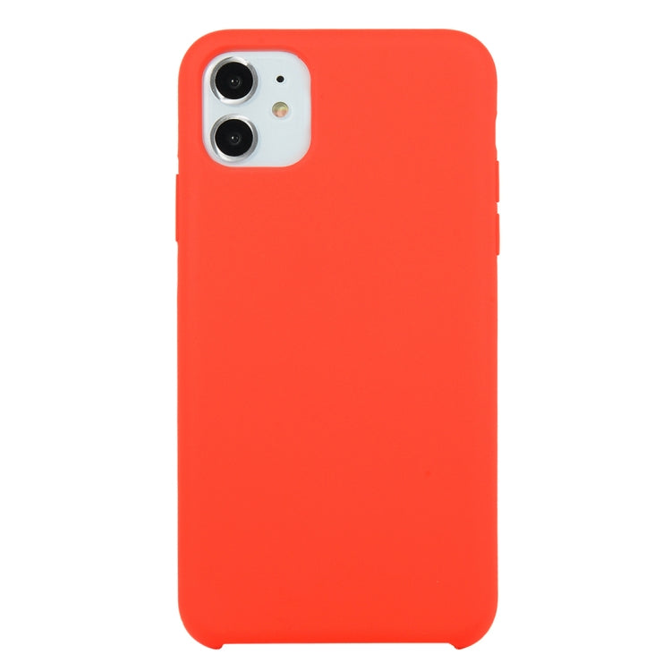 For iPhone 11 Solid Color Solid Silicone Shockproof Case(Red) by bashfashion