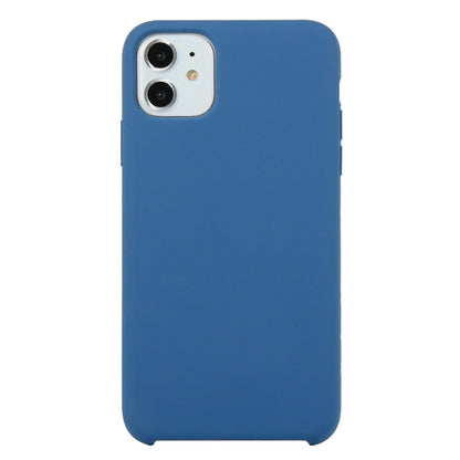 For iPhone 11 Solid Color Solid Silicone Shockproof Case(Sea blue) by bashfashion