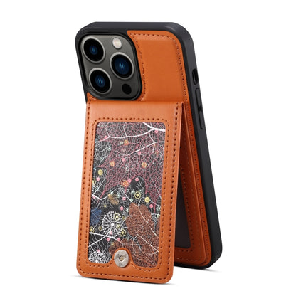 For iPhone 14 ESEBLE Star Series Lanyard Holder Card Slot Phone Case(Brown) by ESEBLE