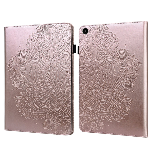For Huawei MatePad SE 10.4 2022 Peacock Embossed Pattern Leather Tablet Case(Rose Gold) by bashfashion
