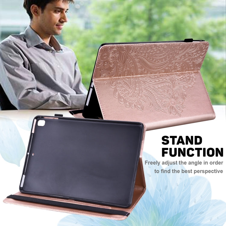 For Huawei MatePad SE 10.4 2022 Peacock Embossed Pattern Leather Tablet Case(Rose Gold) by bashfashion